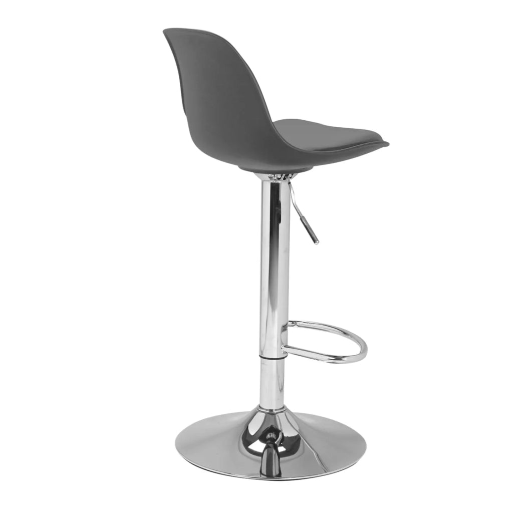 IDMarket - Set di 4 sgabelli da bar design grigio KARL