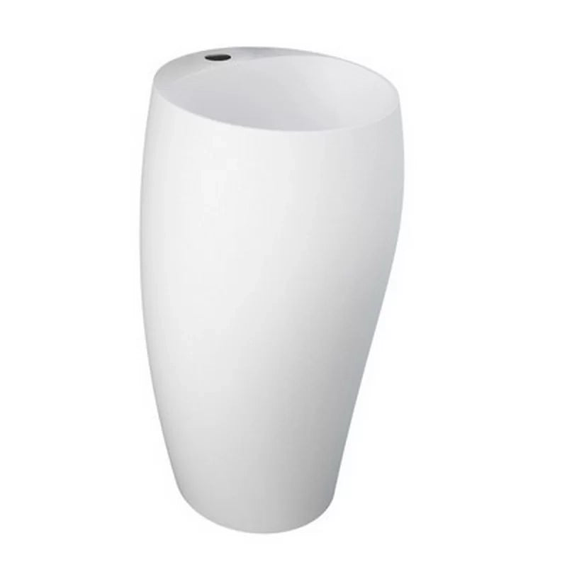 Lavabo autoportante cloud c/foro per rubinetto bianco alpino