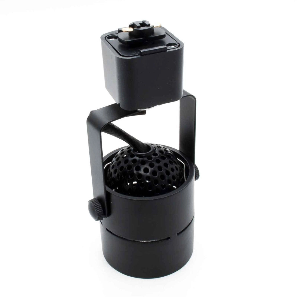 Faretto led 8W per binario monofase, Proiettore  Orientabile, Attacco Lampadina GU10, Track sistema illuminazione binario, Vetrina Nero luce 3000K