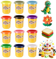 Modellino da costruire 12 pezzi - Materiale per modellismo - 12 colori - Accessori - Sicuro e non tossico - Pasta per modellismo