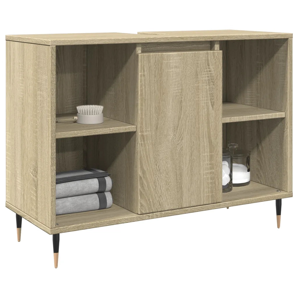 Mobile da Bagno Rovere Sonoma 80x33x60 cm in Legno Multistrato 849679