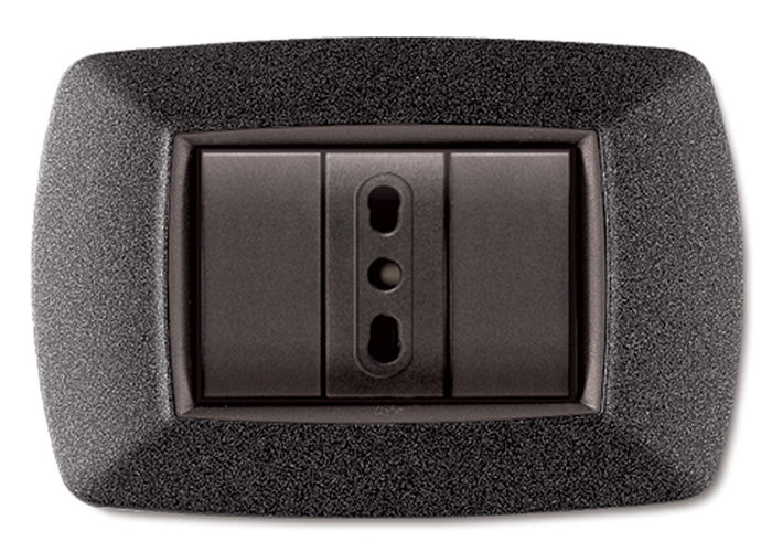 placca life mod. living vulcanizzato grigio notte 3posti cod:ferx.41552