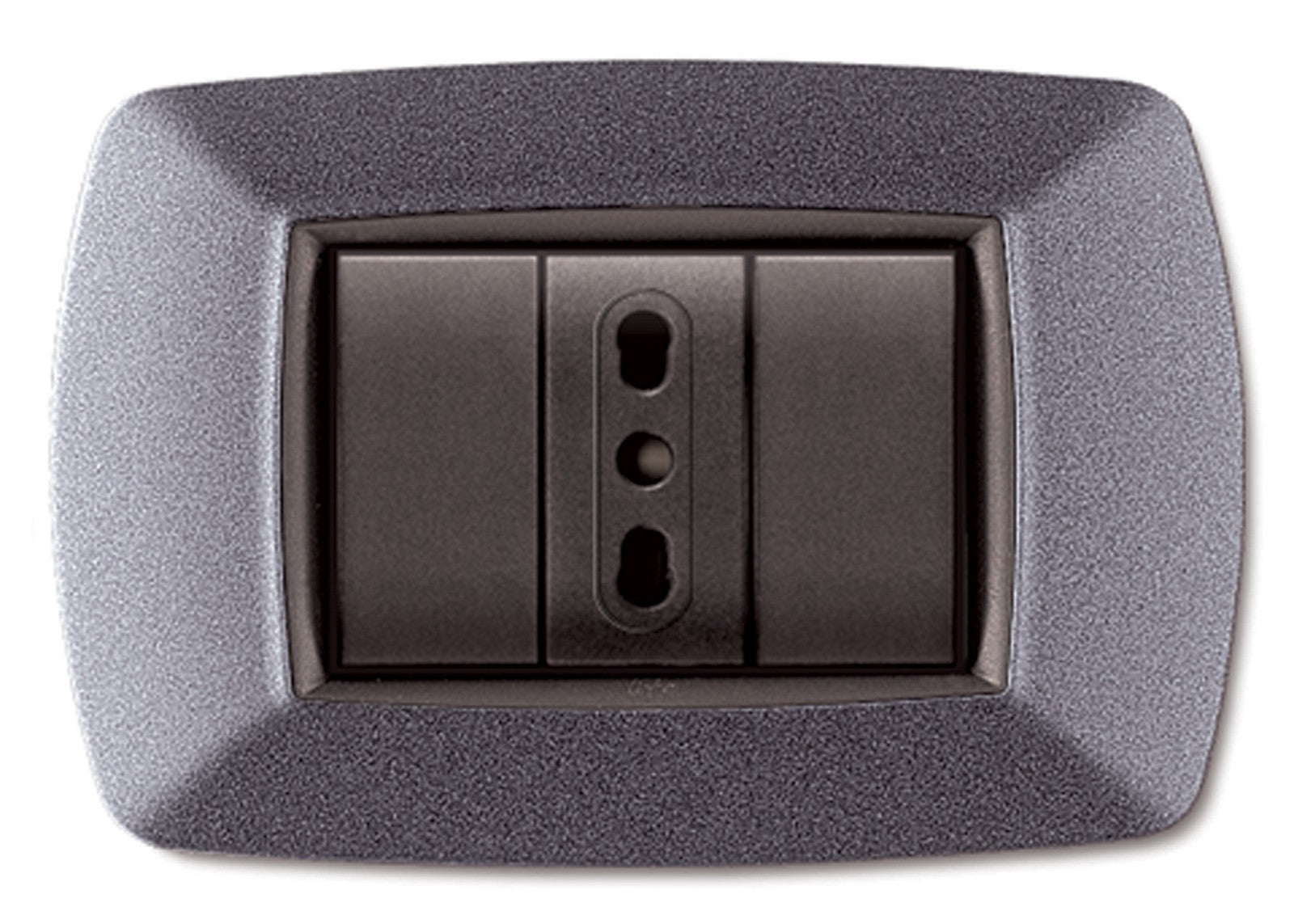 placca life mod. living vulcanizzato grigio chiaro 3 posti cod:ferx.41553.s