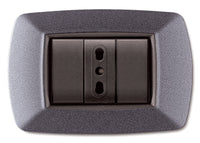 placca life mod. living vulcanizzato grigio chiaro 3 posti cod:ferx.41553.s