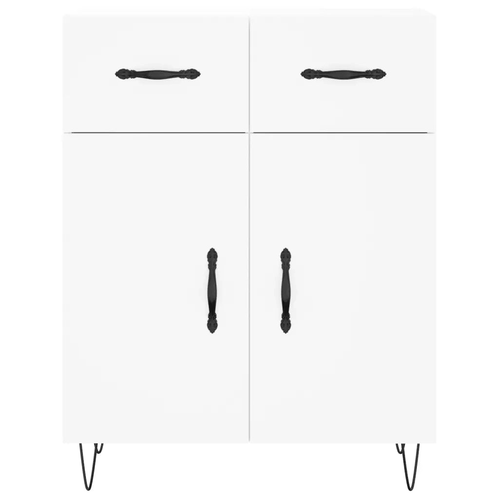 Credenza-Buffet-Armadio da cucina Bianca 69,5x34x90 cm in Legno Multistrato 700569