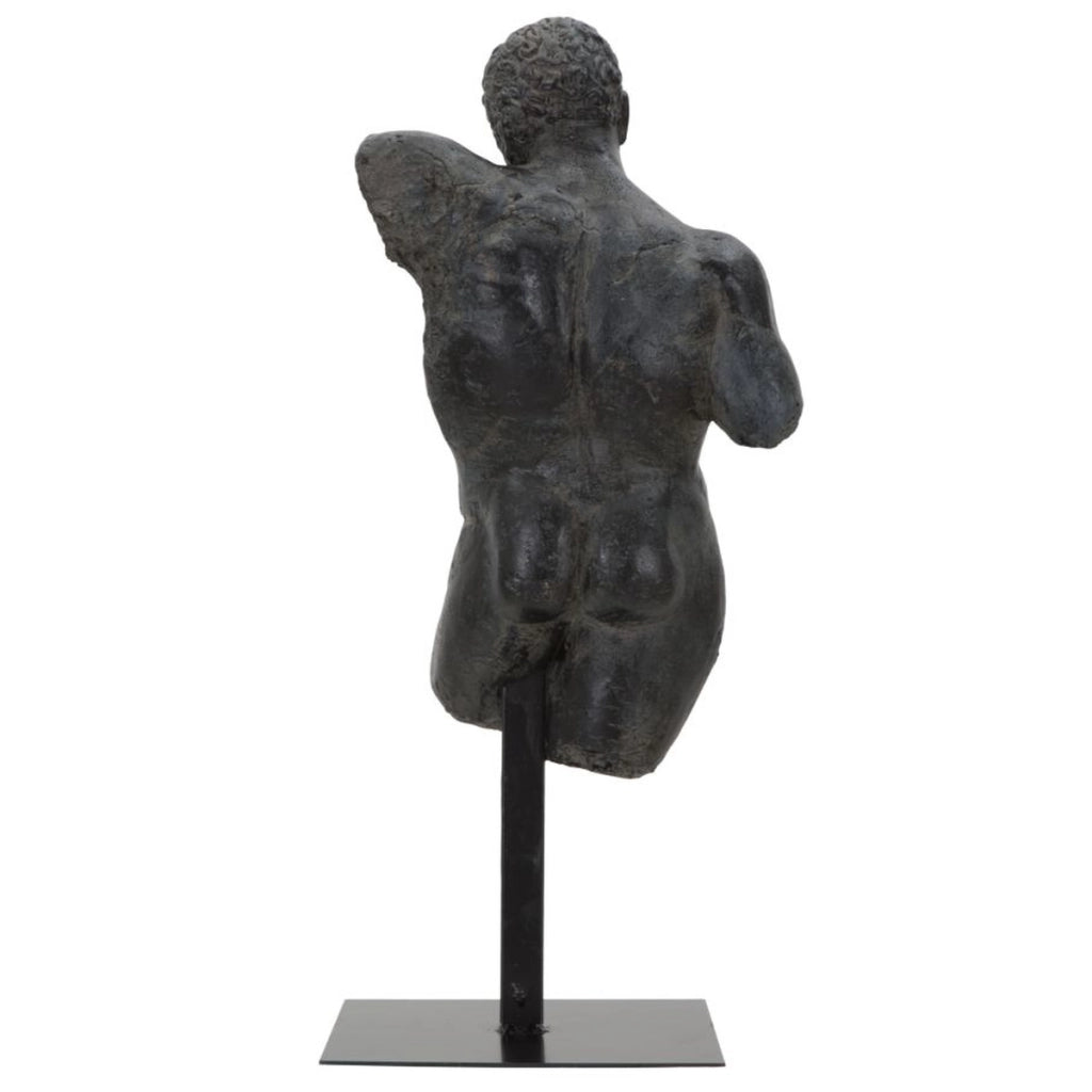 Scultura Museum Man busto maschile in resina effetto pietra
