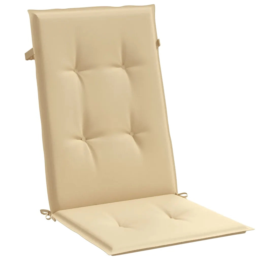 Cuscini Sedia Schiena Alta 4 Beige MÃ©lange 120x50x4 Tessuto