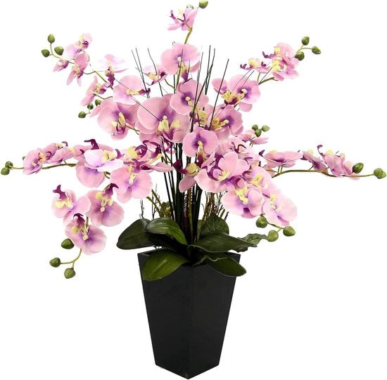 Orchidea in vaso - fiori di farfalla decorazione - fiori realistici per piante artificiali per matrimonio