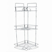 Trade Shop - Mensola Angolare Per Bagno Angoliera Doccia A 3 Livelli Ripiani In Metallo 52720 -