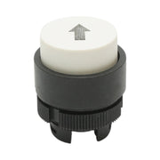 Testa del pulsante di controllo convessa bianca con freccia verso l'alto Ø 22mm LAY5 Breckner Germany