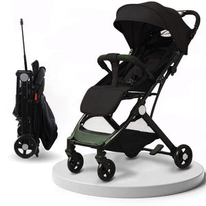 Passeggino Easy Ultra Leggero Nero Chiusura Facilitata Salvaspazio Portata 15 kg