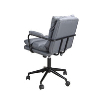 Sedia girevole da ufficio in tessuto grigio