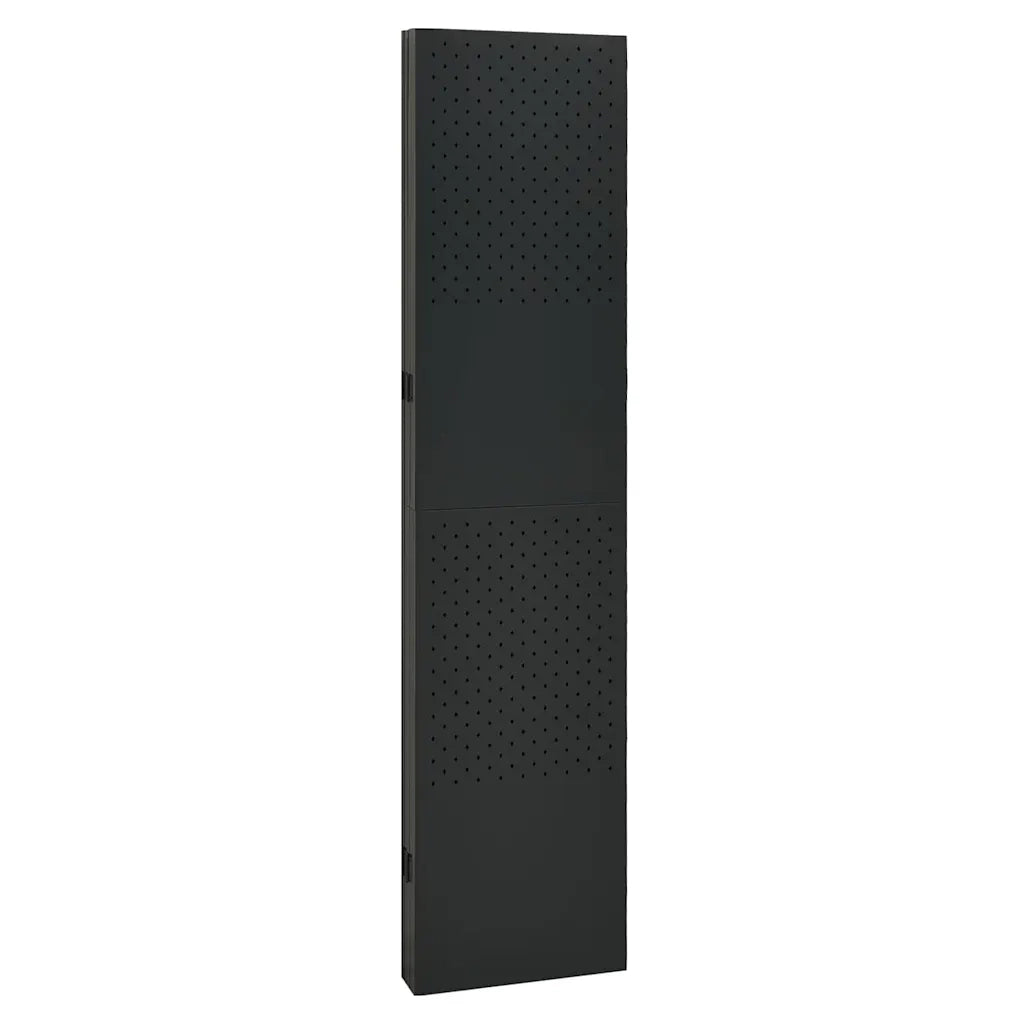 Paravento a 5 Pannelli 2 pz Nero 200x180 cm in Acciaio