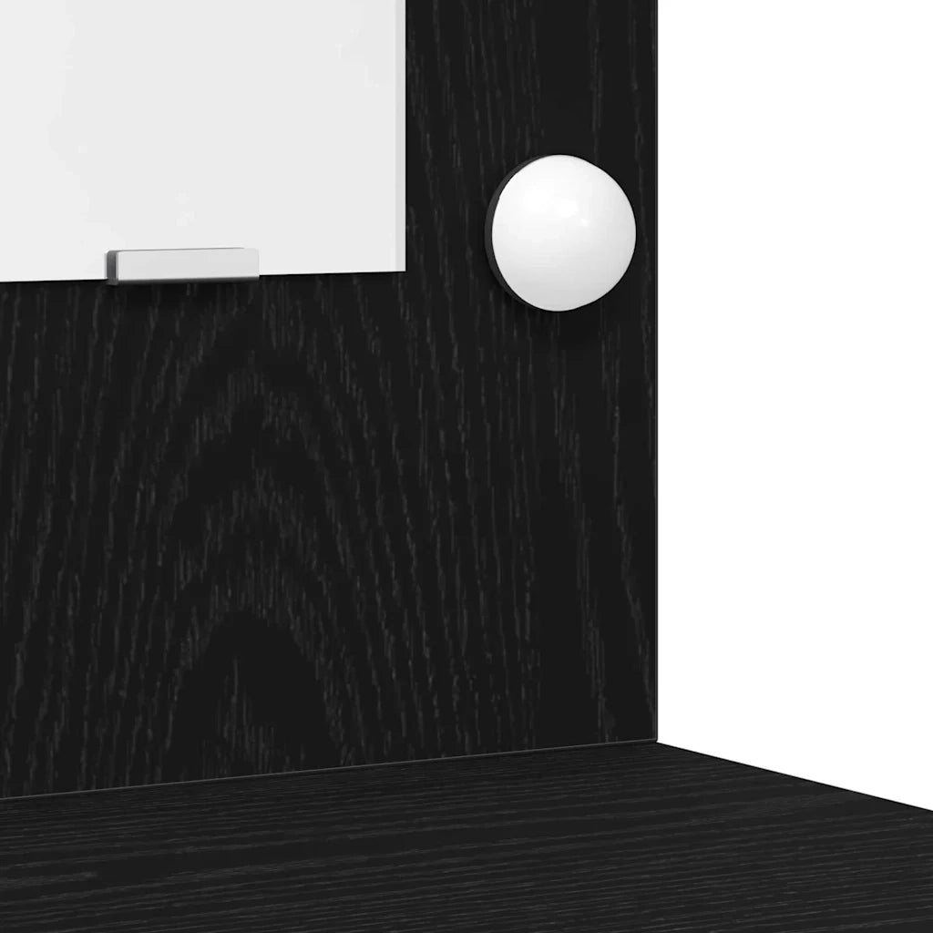 Tavolo da Trucco Rovere Nero 50 x 41 x 135 cm Legno multistrato 865038