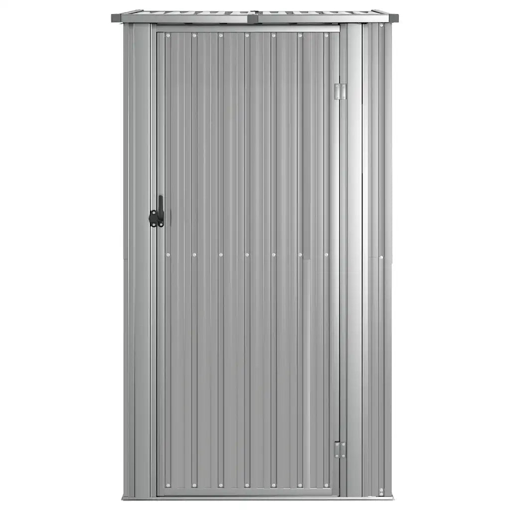 Capanno da Giardino Grigio 118,5x97x209,5 cm in Acciaio Zincato 150900
