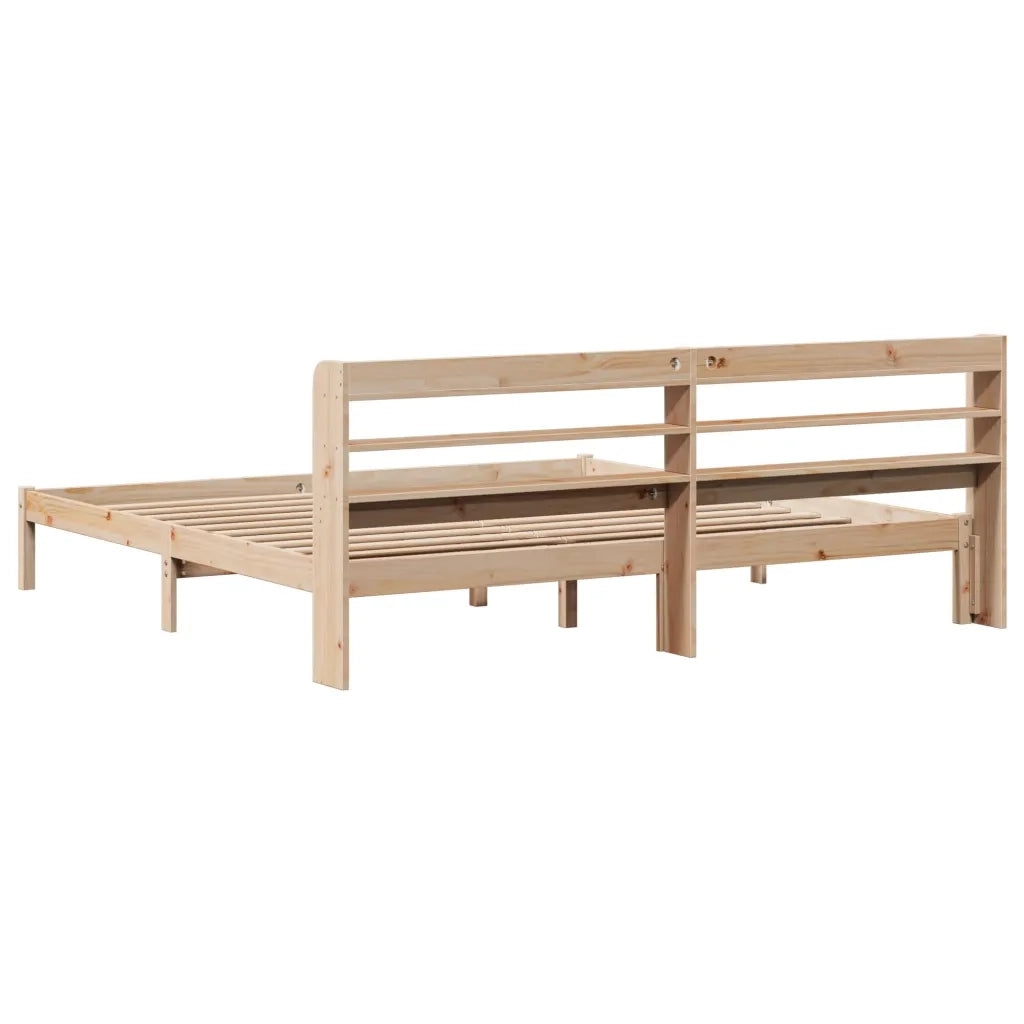 Letto matrimoniale | Letto per adulti | Letto senza Materasso 200x200 cm in Legno Massello di Pino