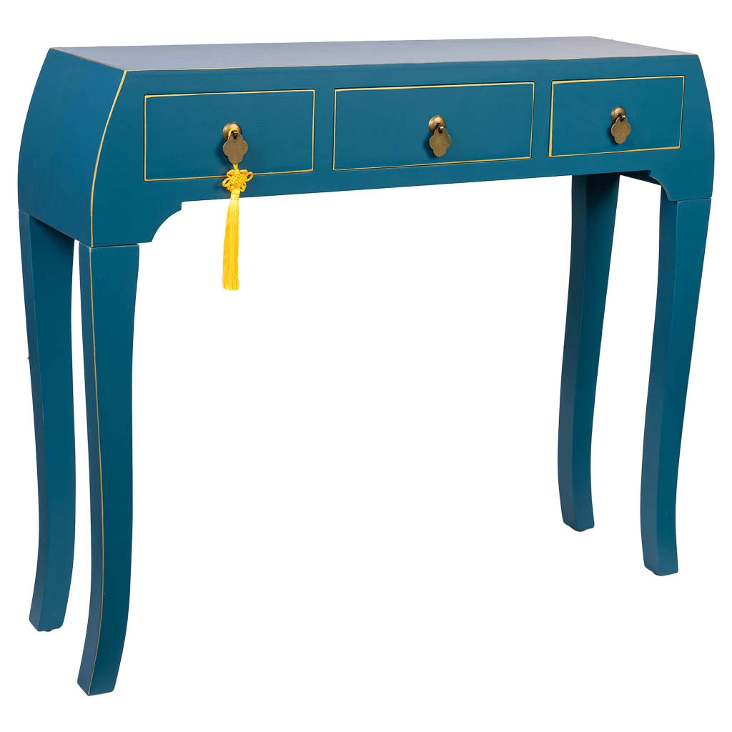 Mobile da ingresso in legno con 3 cassetti 96x26x80