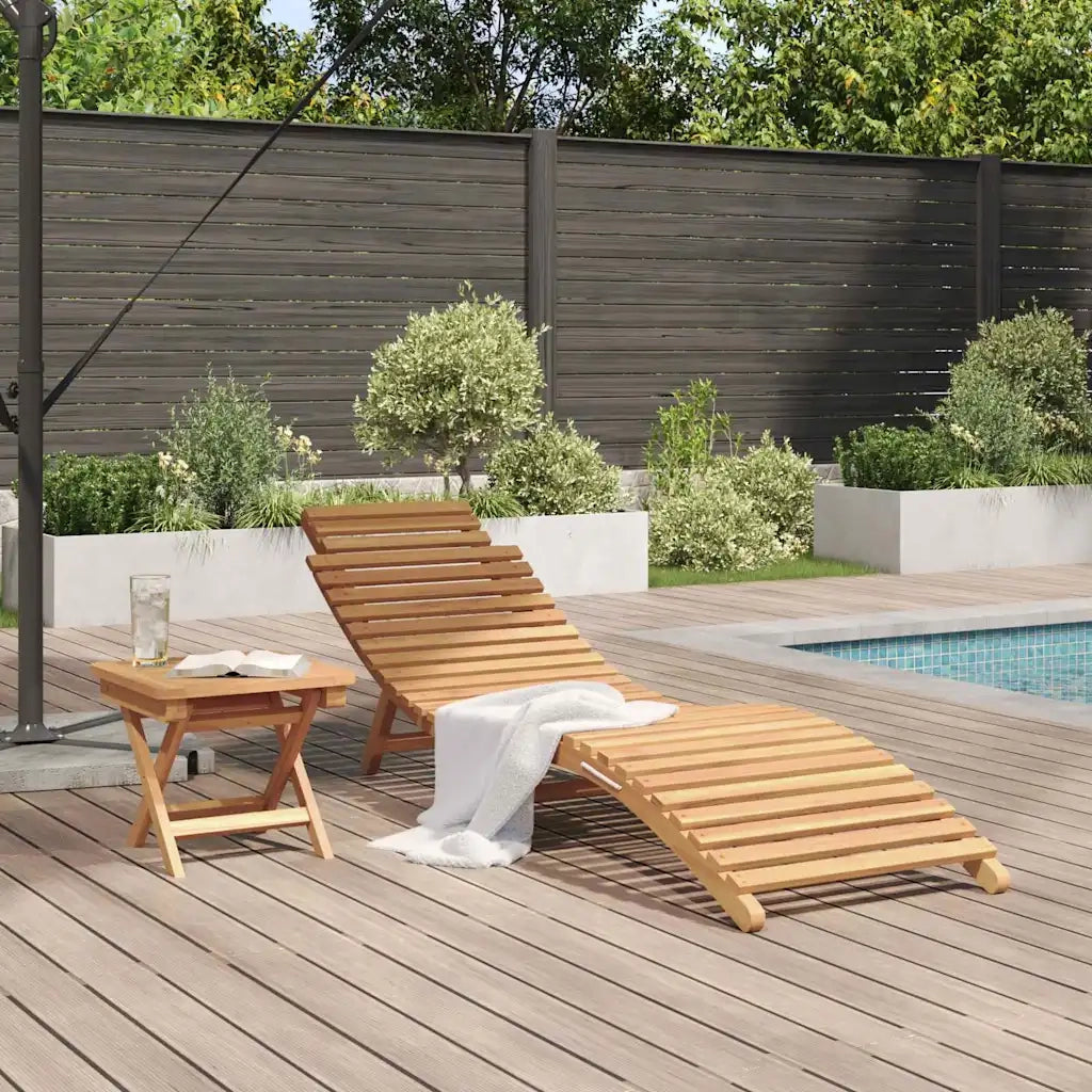 Lettino da sole 2 pcs Marrone 198 x 55 x 58,5 cm