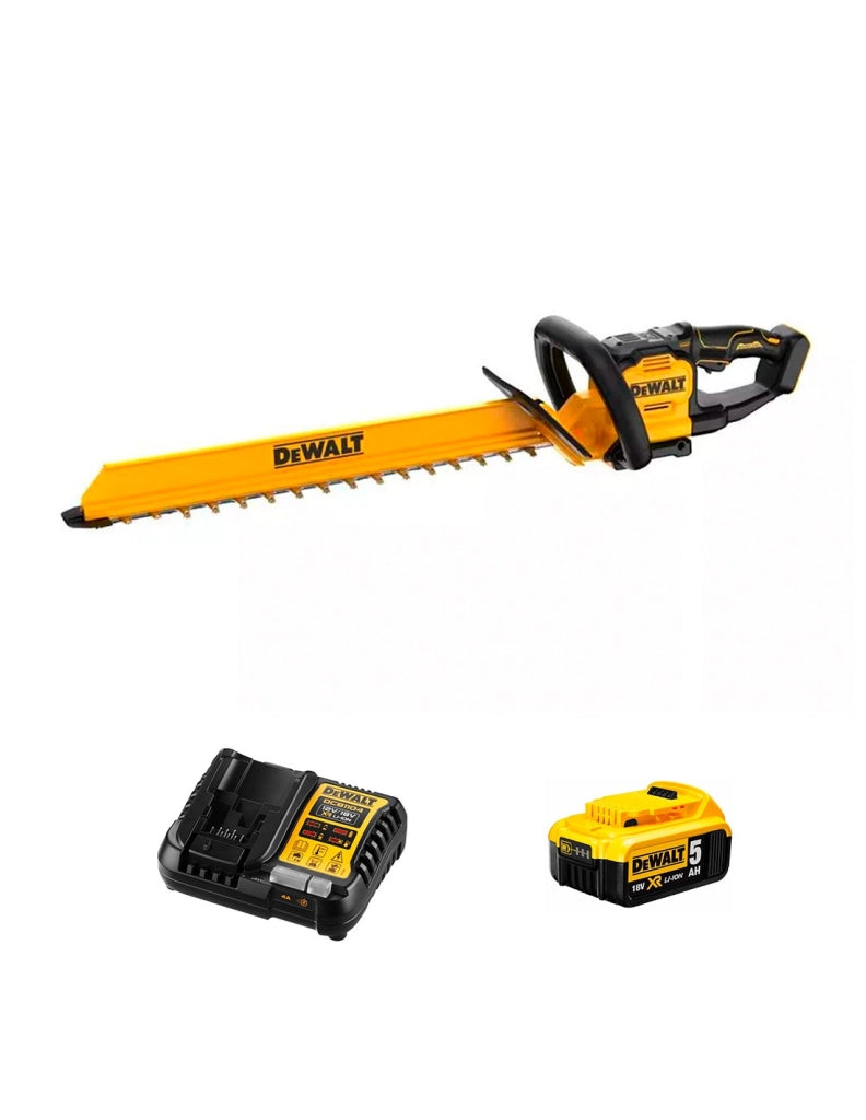 Tagliasiepi DeWALT DCMHT567P1-SK (1 x 5,0 Ah + DCB1104)