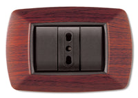 placca life mod. living plastica legno scuro 3posti cod:ferx.41564