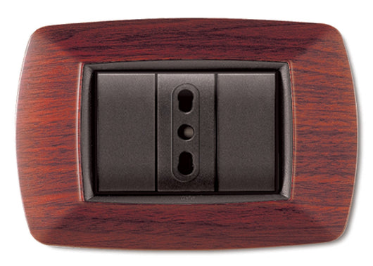 placca life mod. living plastica legno scuro 3posti cod:ferx.41564