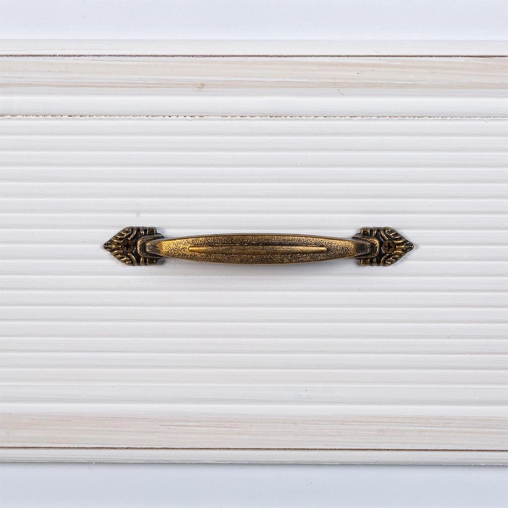 Cassettiera in legno bianco 80x40x105h
