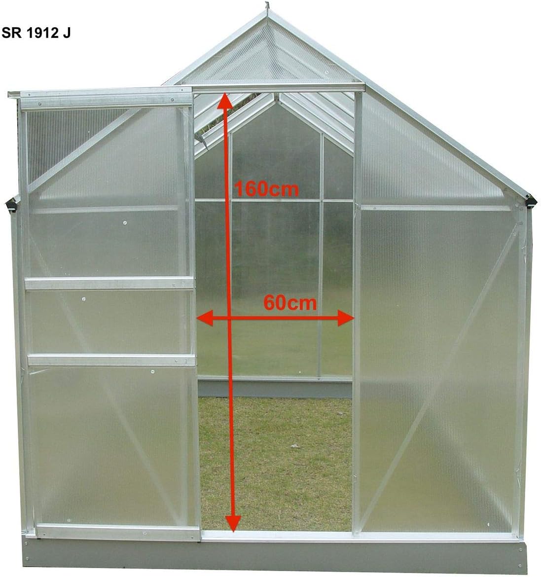 Serra Foresta in alluminio e policarbonato alveolare , dimensioni 188X127XH195