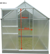 Serra Foresta in alluminio e policarbonato alveolare , dimensioni 188X127XH195