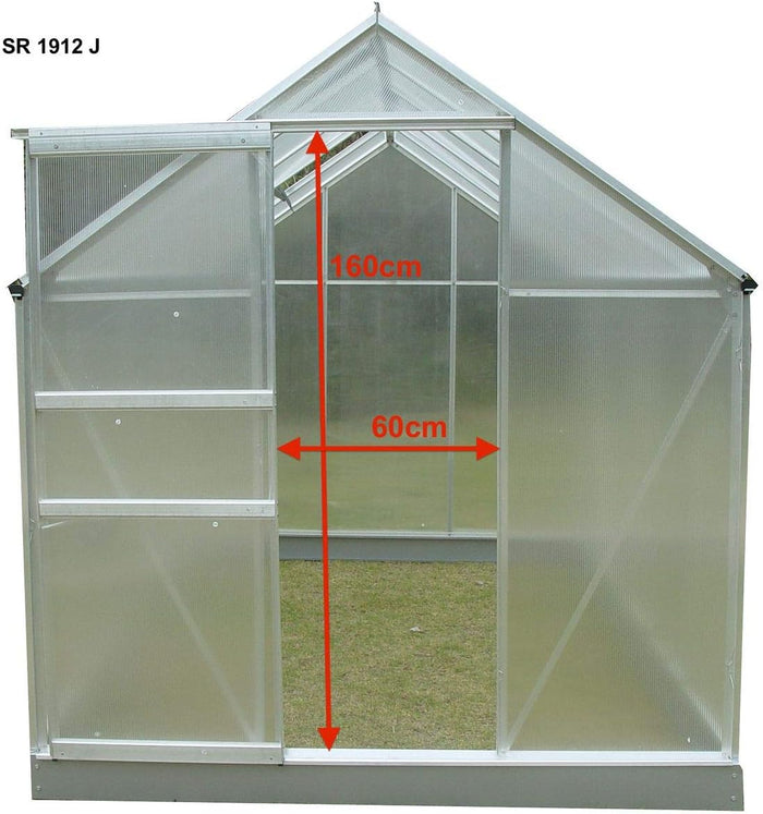 Serra Foresta in alluminio e policarbonato alveolare , dimensioni 188X127XH195