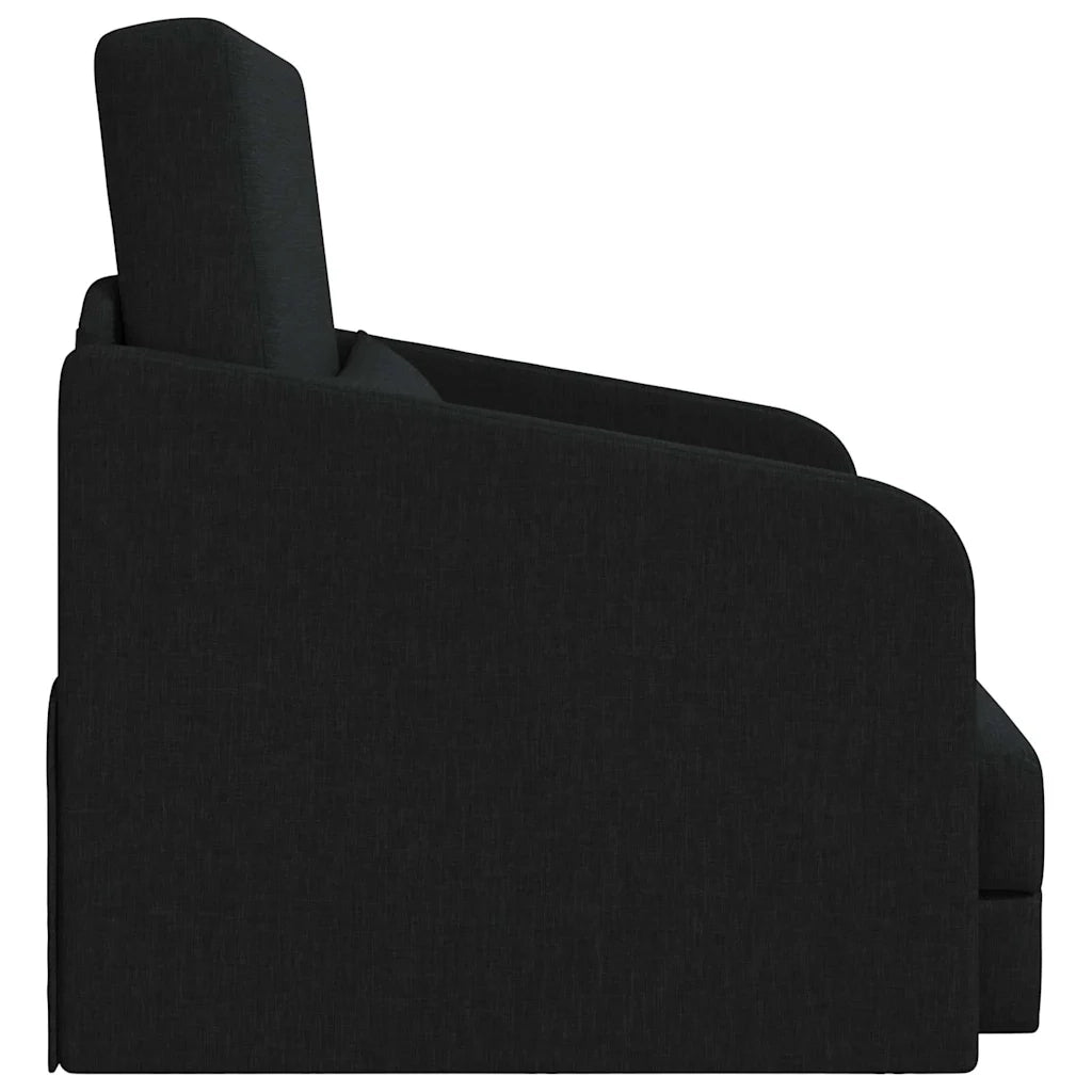 Divano letto-Sofa Letto-Daybed Nero 65 x 80 x 83 cm Tessuto