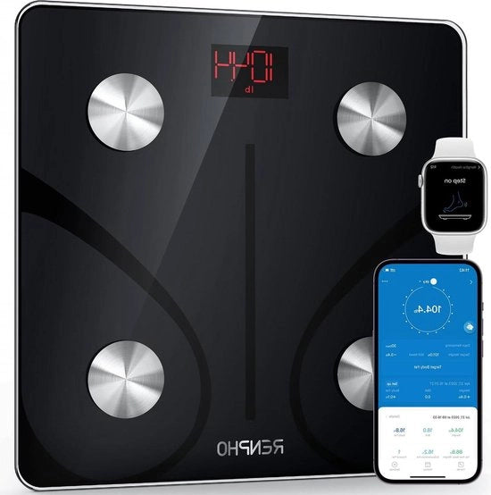 Ponderosimeter - Ponderosimeter per persona Bluetooth Ponderosimeter per corpo Percentuale di grasso corporeo Ponderosimeter digitale Ponderosimeter sottile Ponderosimeter per BMI Composizione corporea Monitoraggio App per smartphone