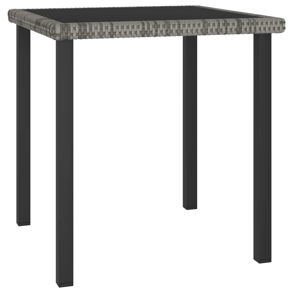 Set da Pranzo da Giardino 3 pz in Polyrattan Grigio cod mxl 40441
