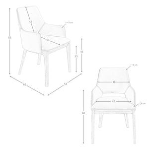 Sedia in ecopelle marrone