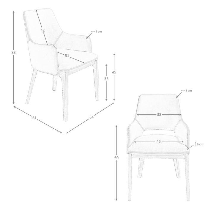 Sedia in ecopelle marrone