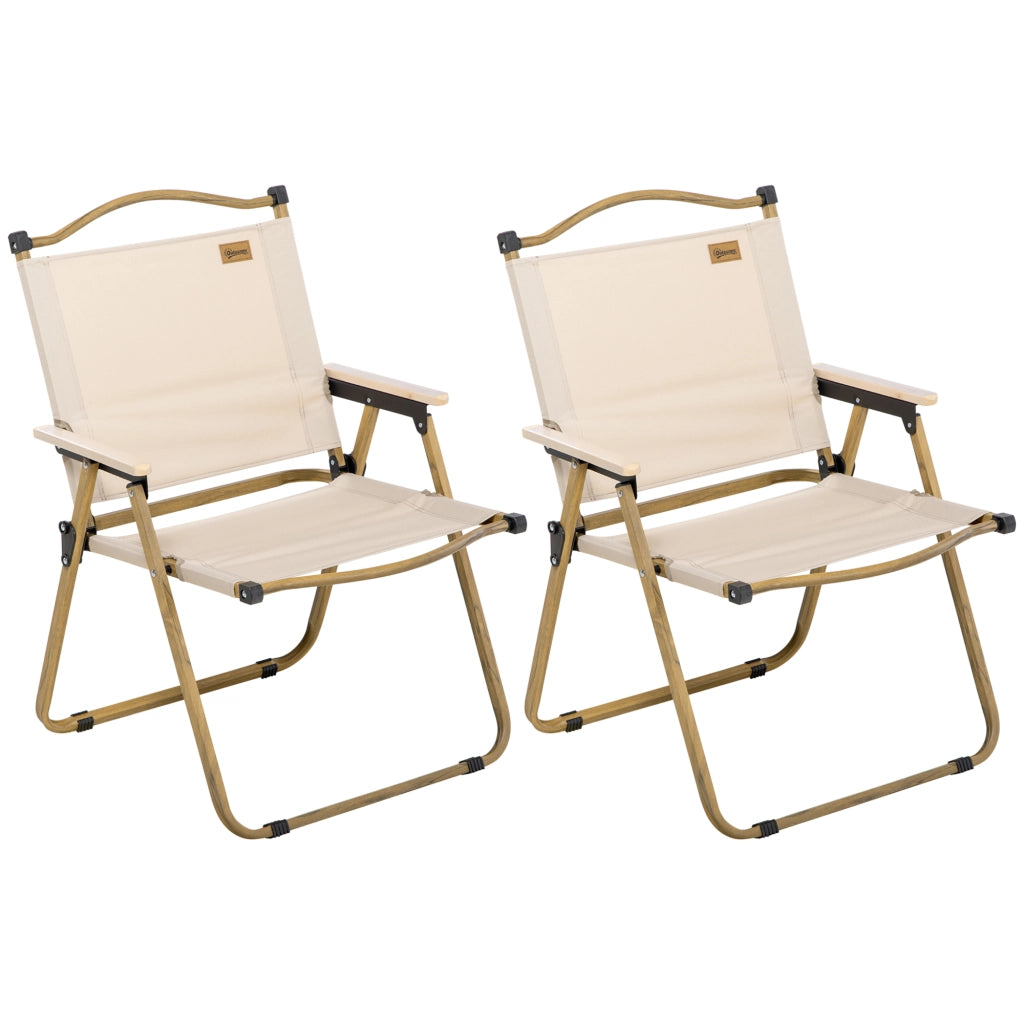 Sedia da giardino pieghevole ¨C zephmum ¨C acciaio, effetto legno, kaki