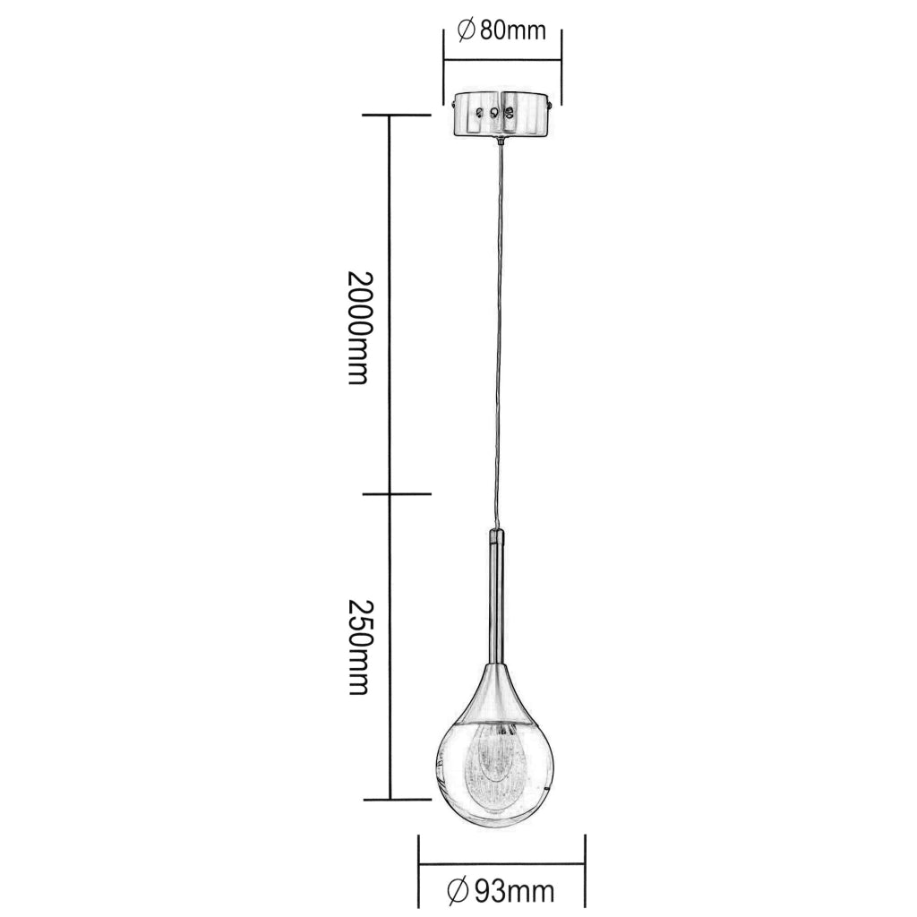 Lampadario moderno Led 5W sfera globo lampada dorata sospensione decorativa pendente luce cucina camera letto 230V 6000K