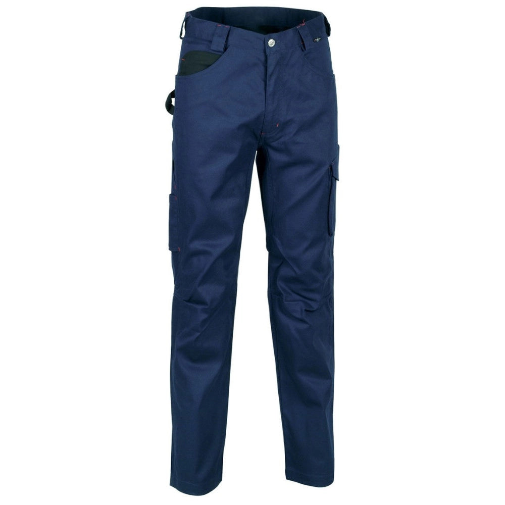 Trade Shop - Pantalone Drill Cotone Poliestere Cofra Da Lavoro Antinfortunistica 4 Stagioni - Navy   56