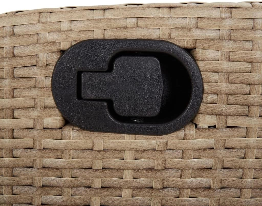 Set da Pranzo da Giardino 9 pz con Cuscini Beige in Polyrattan,Set da Pranzo Esterni,Set Pranzo da Giardino,Set da Pranzo su Patio-3213373