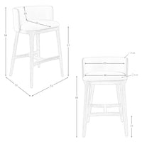 Sgabello in similpelle marrone