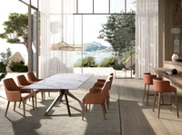 Sgabello in similpelle marrone