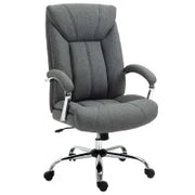Sedia da Ufficio Imbottita e Girevole in Tessuto Traspirante, 65x78x110-120cm, Grigio