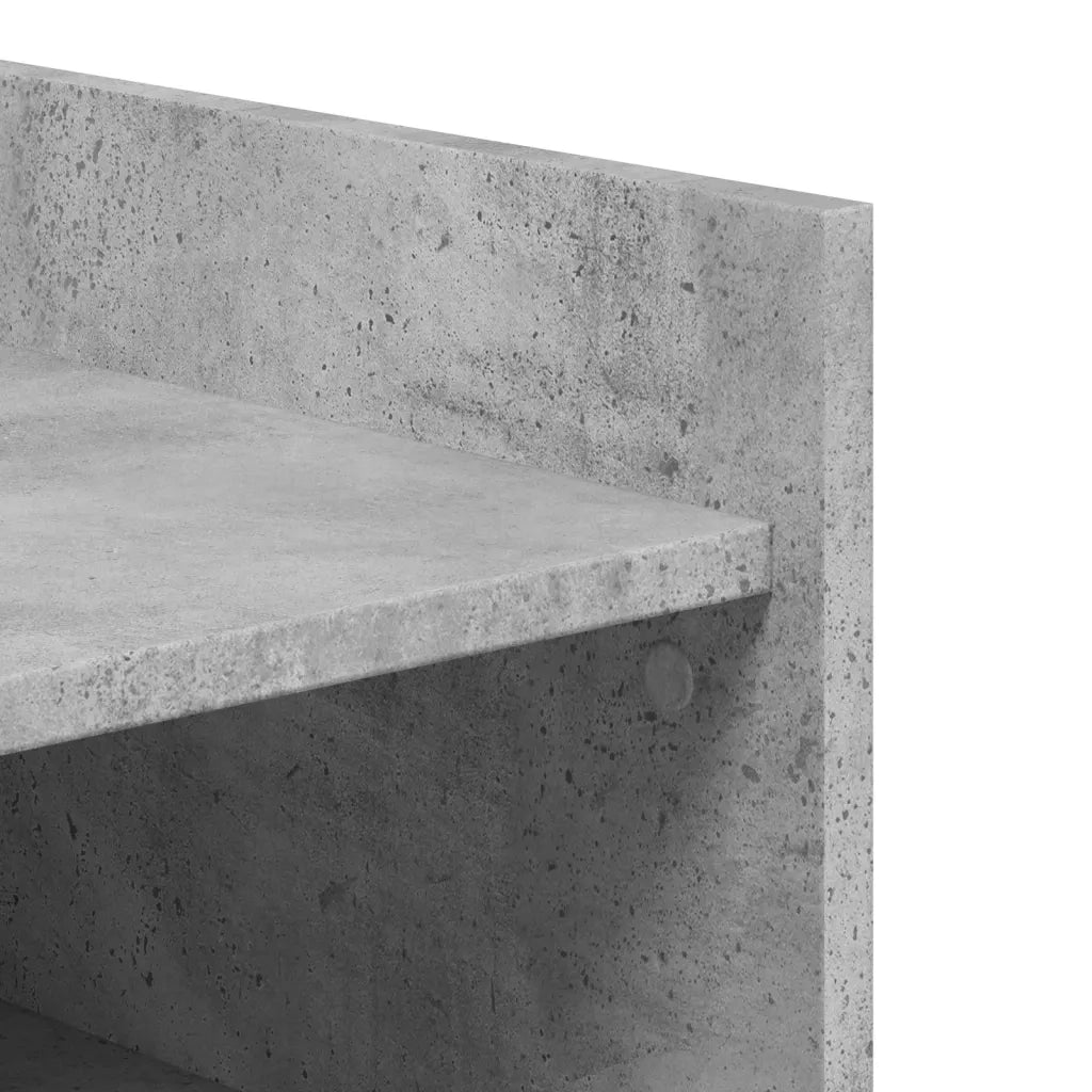 Scarpiera-Scaffale per scarpe Grigio Cemento 52x37,5x100 cm in Legno Multistrato
