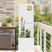 Schermo per privacy in giardino Traforo Bianco 50 x 150 cm 876470