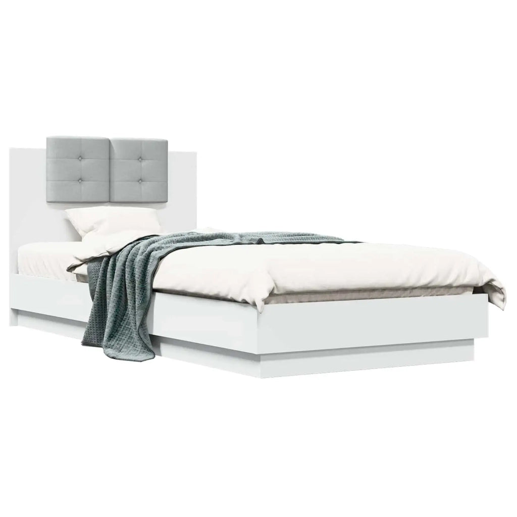 Struttura letto con testata con testiera Bianco 80 x 200 cm 3429573