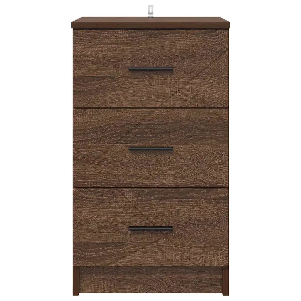 Comodino | Armadio da Notte | Mobiletto da notte con cassetto Rovere marrone 38 x 38 x 66 cm