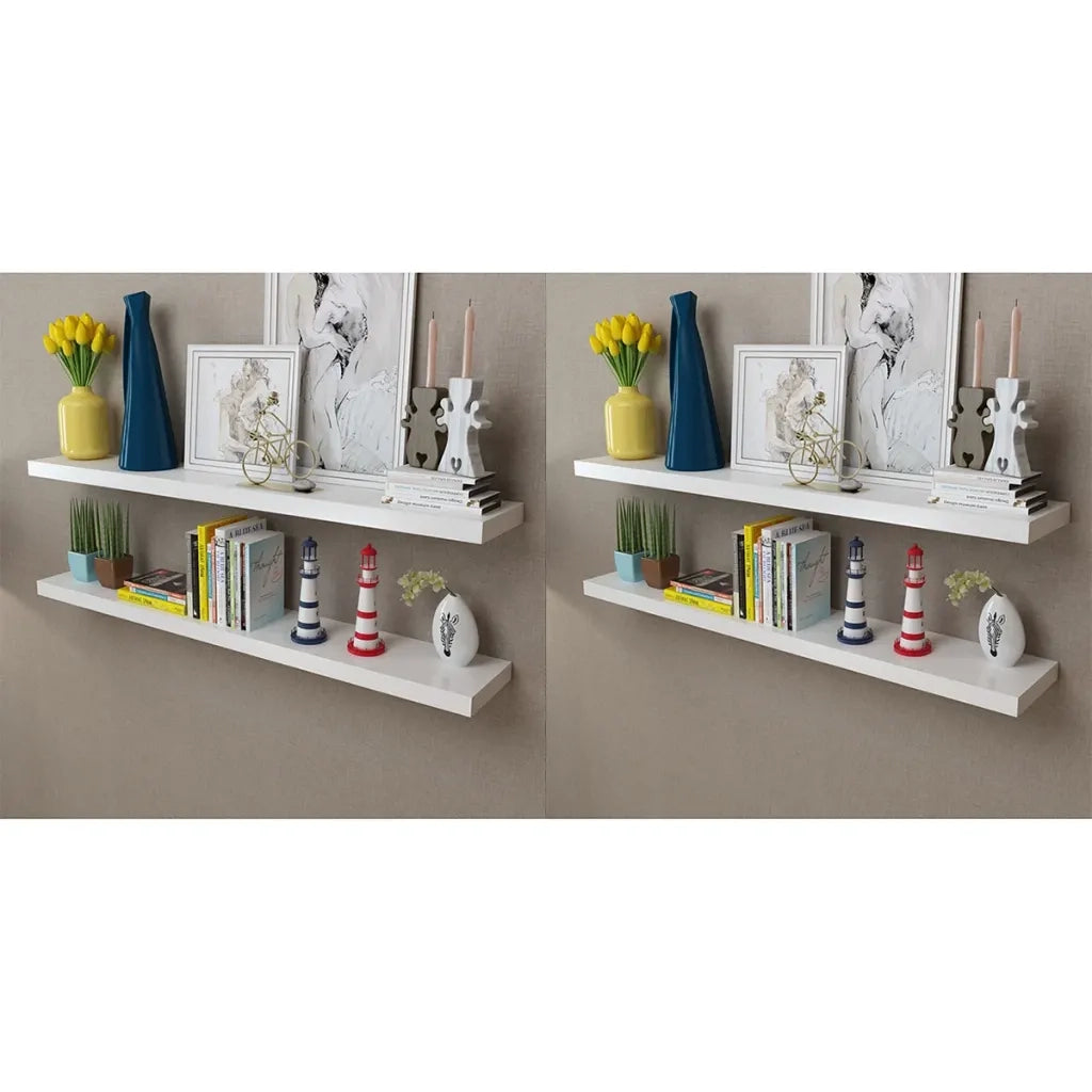 Mensole a Parete 4 pz Bianco 120 cm cod mxl 33336