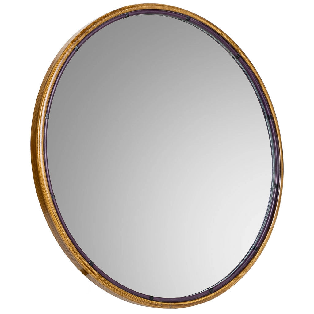 Specchio da parete in metallo dorato 61x2,5x61h