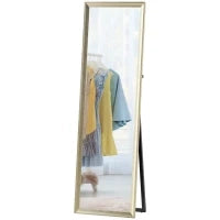 Specchio a figura intera, posizionamento flessibile, 160 x 50 cm, Oro
