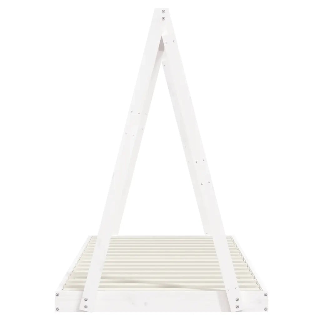 Giroletto per Bambini Bianco 90x200cm in Legno Massello di Pino 834538
