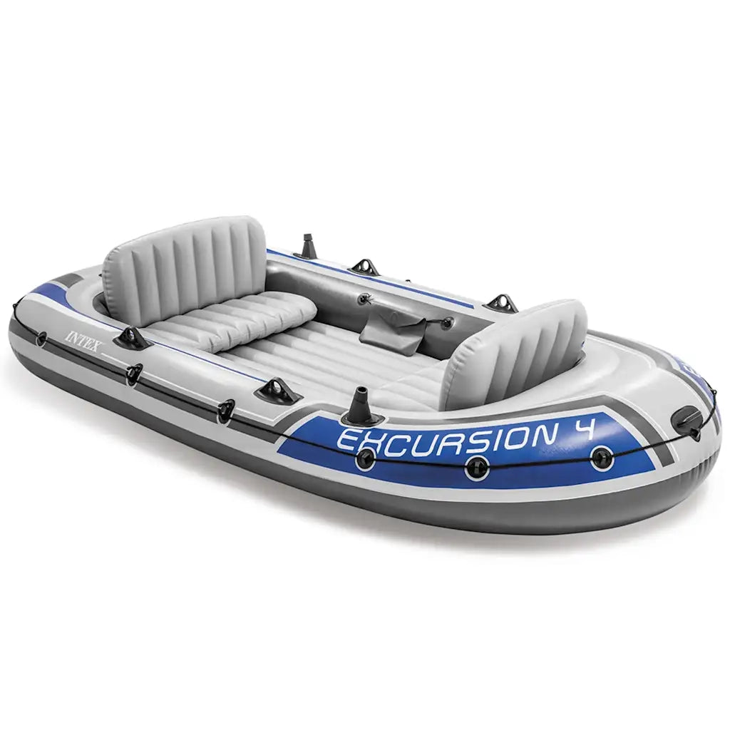 INTEX Gommone Gonfiabile con Remi e Pompa Excursion 4 Set 68324NP 90802